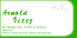 arnold vitez business card